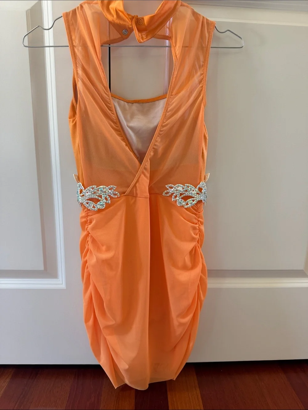 Weissman Orange Embellished Dance Costume